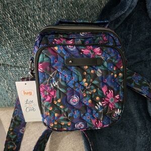 Lug Women's Floral Crossbody Bag - Black and Pink